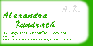 alexandra kundrath business card